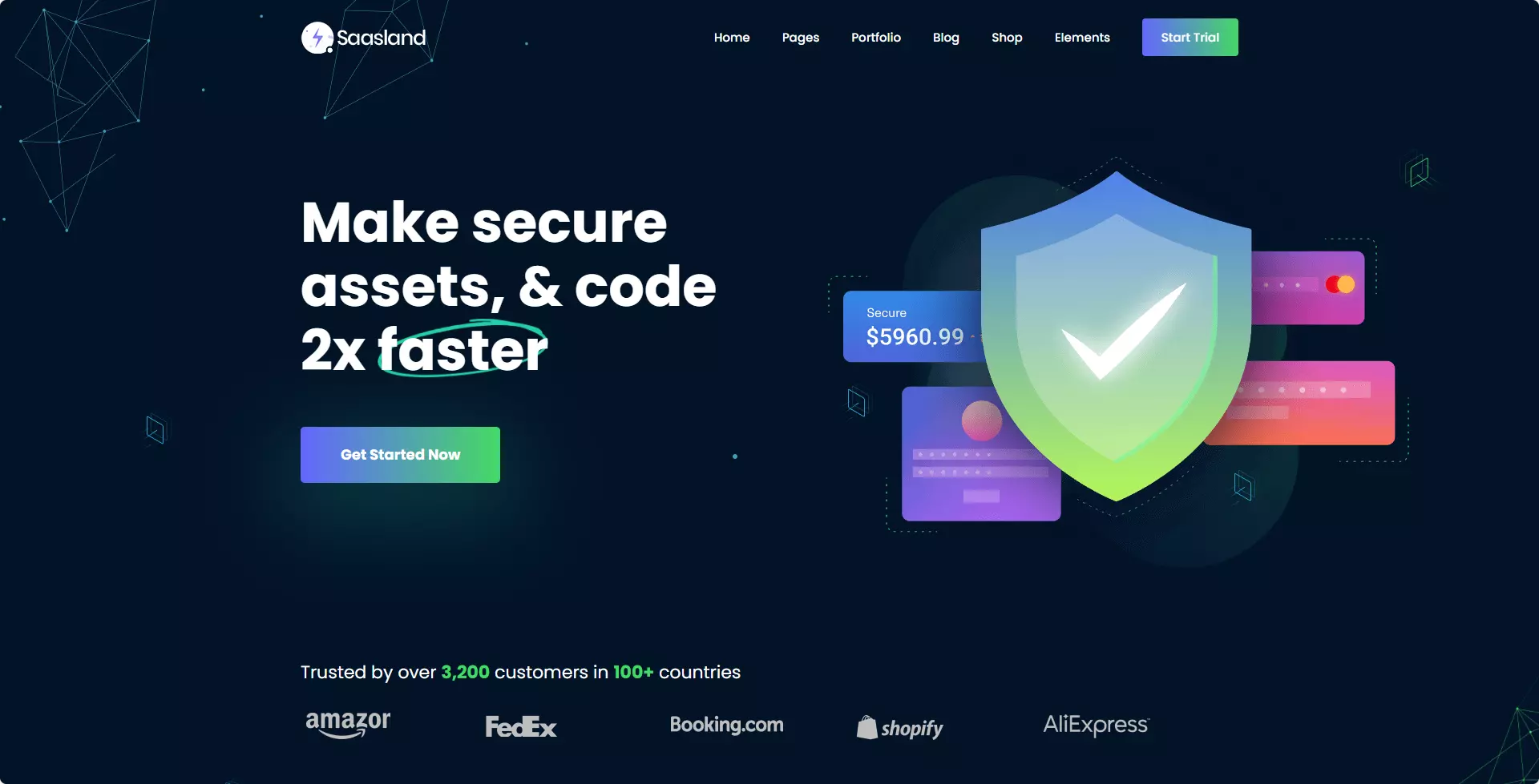 Cyber Security Demo of Saasland MultiPurpose WordPress Theme